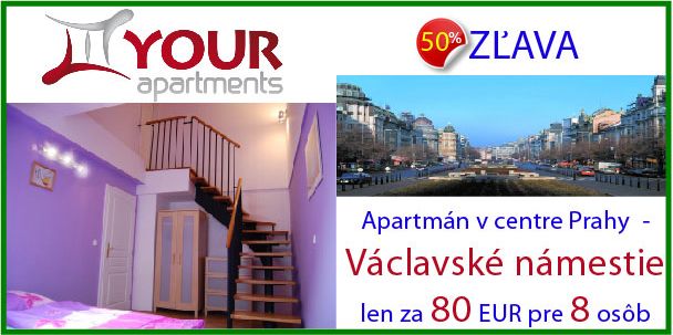 Apartmán na Václavskom námestí len za 80 EUR pre 8 osôb za noc